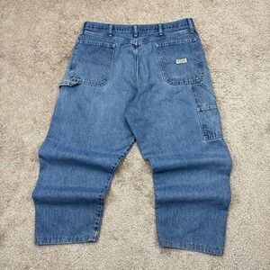 Vintage Y2K Wrangler Faded Distressed Baggy Workwear Carpenter Jeans 36x27